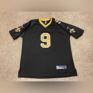 Reebok Drew Brees Saints On Field‎ Jersey Size XL Men’s Black Gold